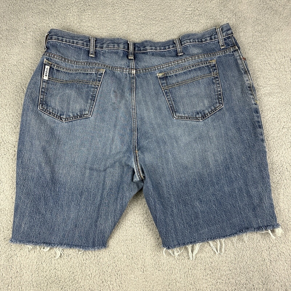 Cinch Denim Shorts Mens 42 Blue Distressed Cutoff Jorts 9" Western Cowboy Wear - Picture 6 of 12